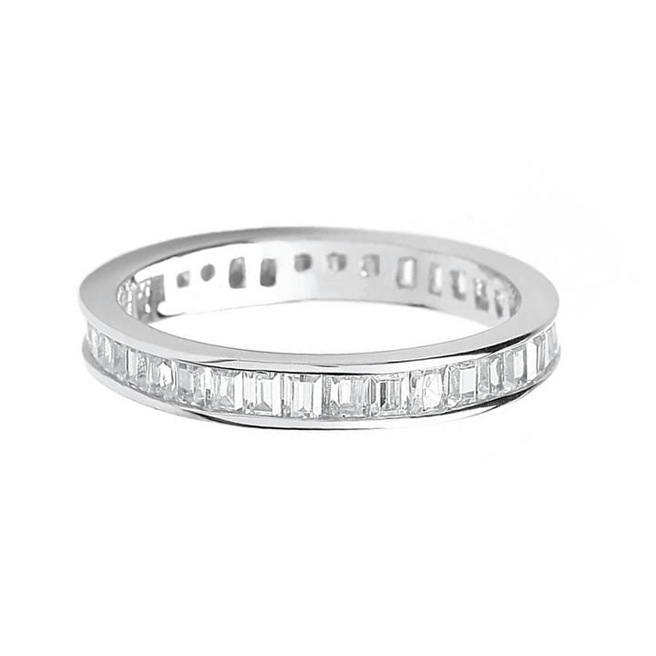 Baguette eternity sale band cz