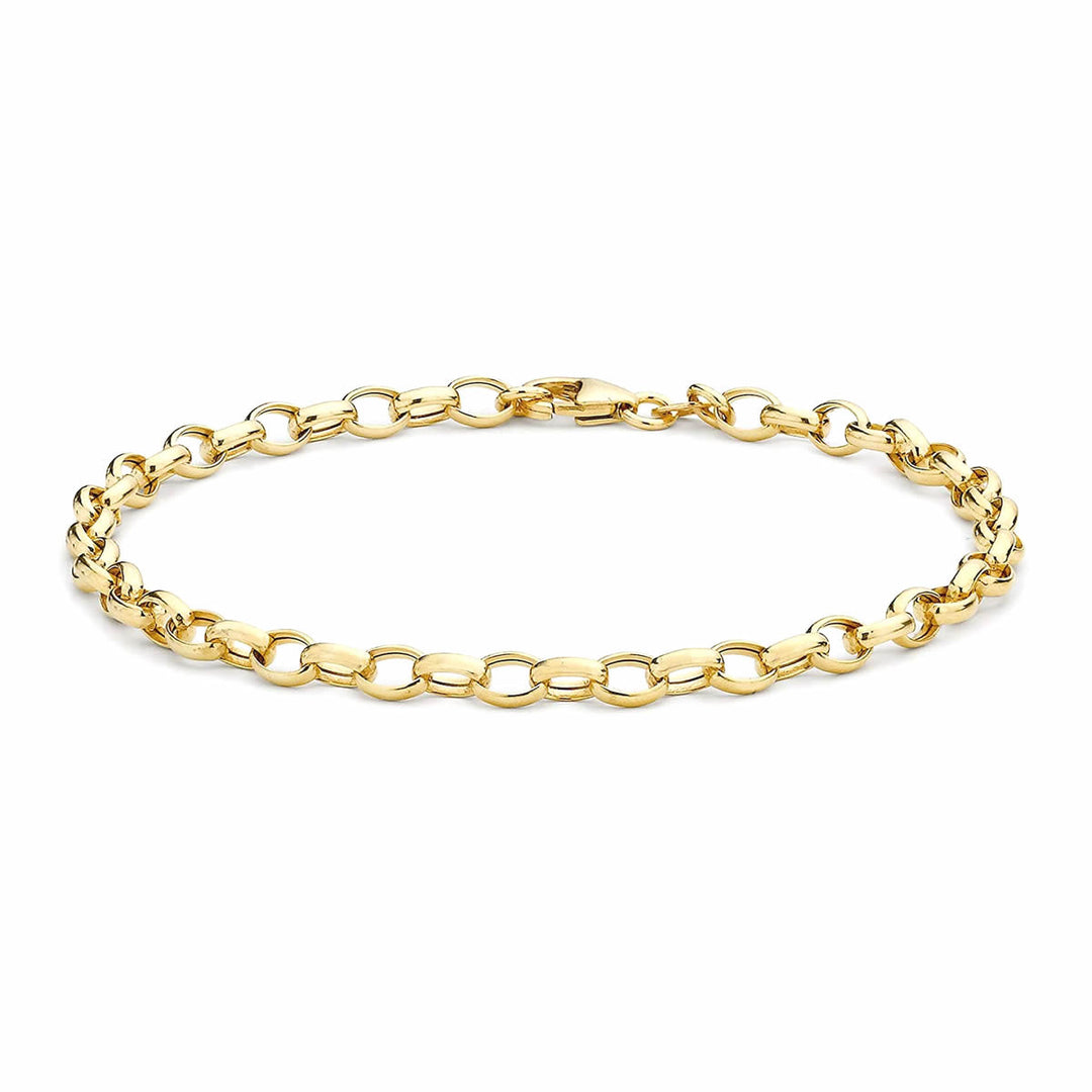 9ct Gold Oval Belcher Link Bracelet
