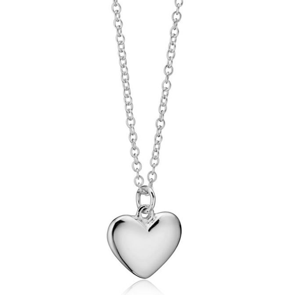 Silver Love Heart Pendant Necklace