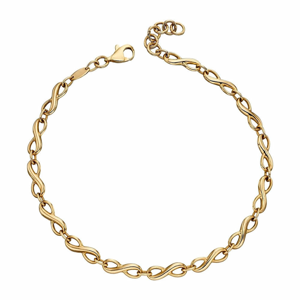 9ct Gold Forever Infinity Loop Bracelet