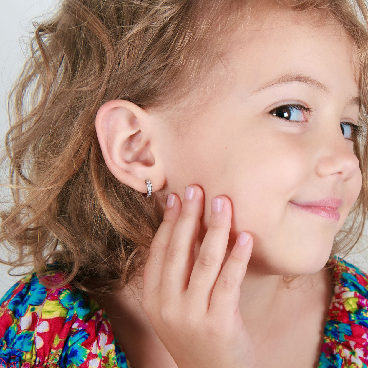14K Yellow Gold Small Hoop Earrings for Little Girls
