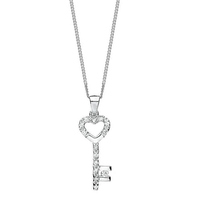 Silver Key To My Heart Necklace