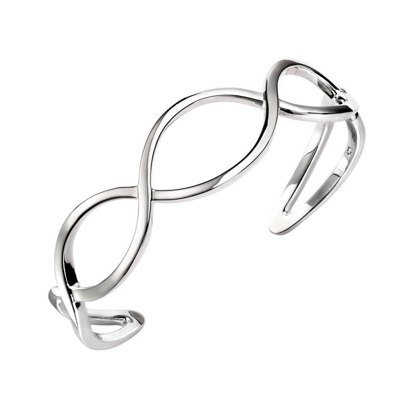 Sterling Silver Open Wave Bangle