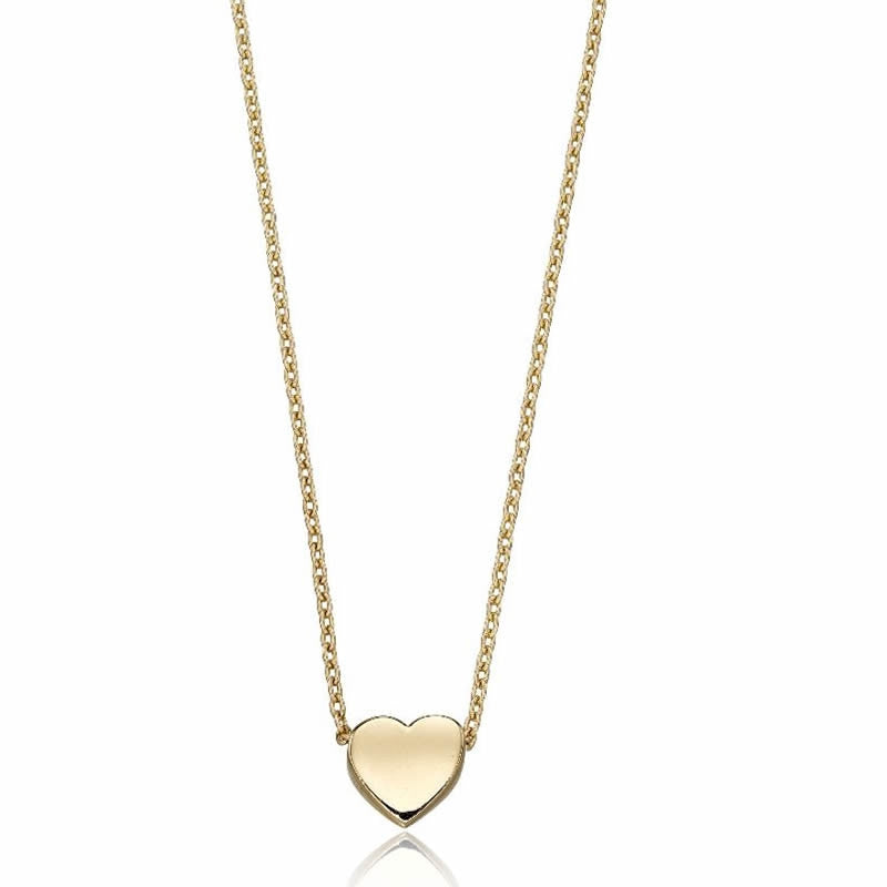 9ct Gold Heart Slider Pendant Necklace