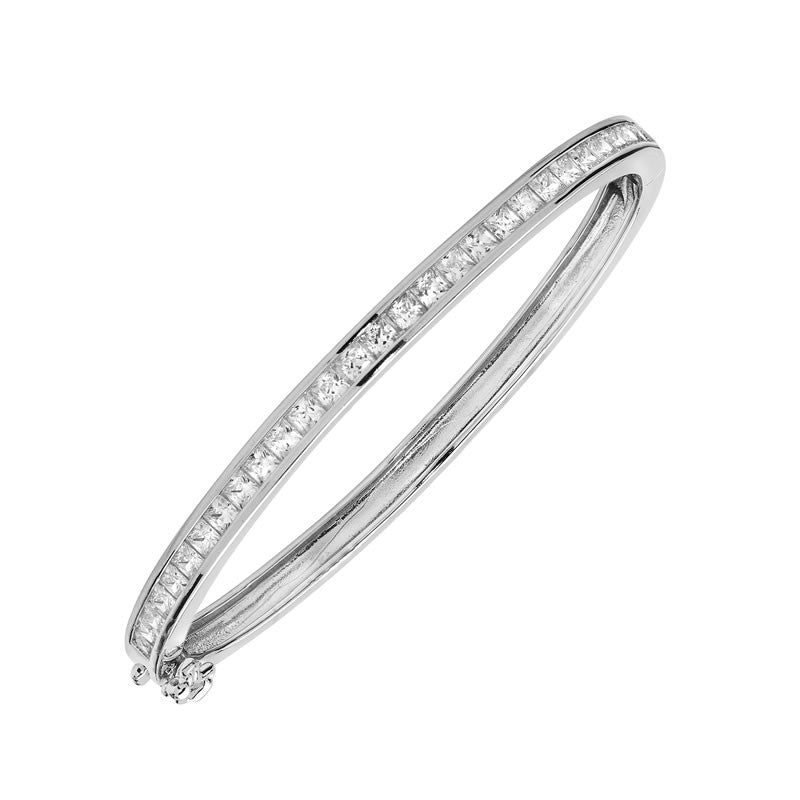 Sterling Silver Cubic Zirconia Baby Bangle