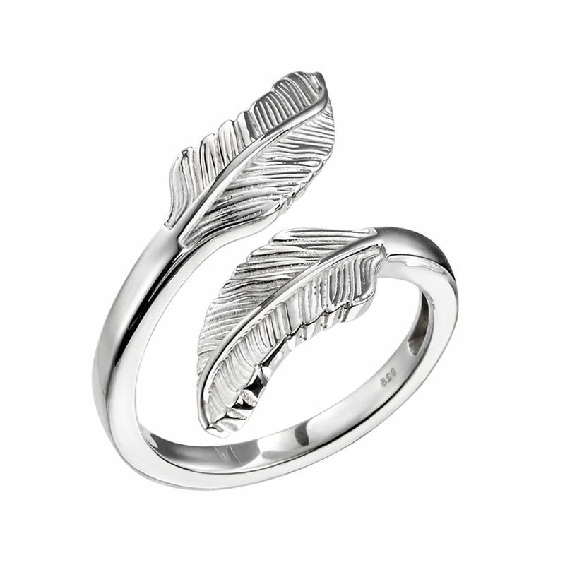Sterling Silver Feather Wrap Around Ring