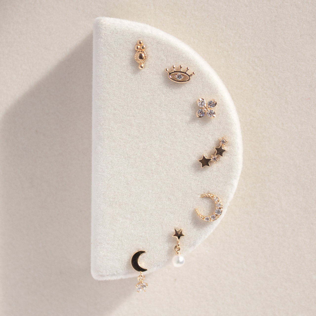 Star and moon cartilage on sale earrings