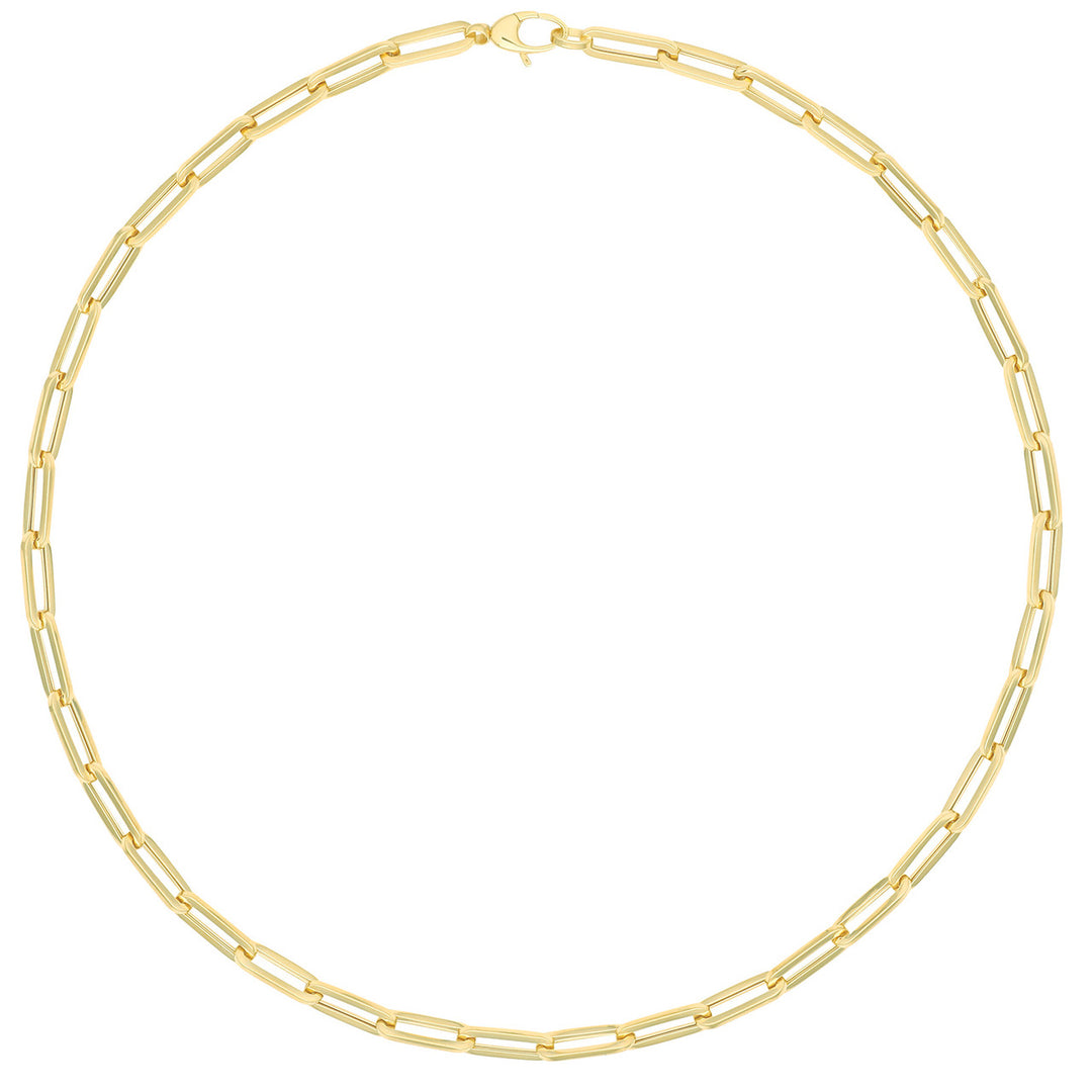 9ct Gold Paper Clip Chain Necklace
