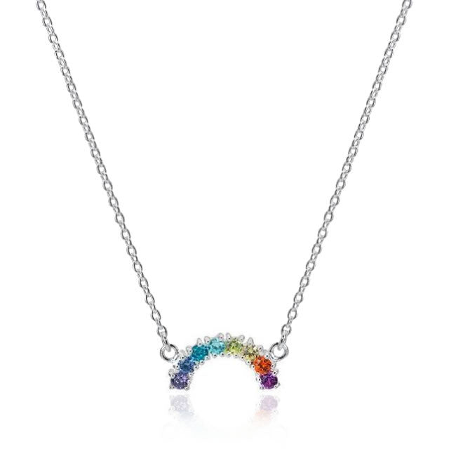 Sterling Silver Rainbow Necklace
