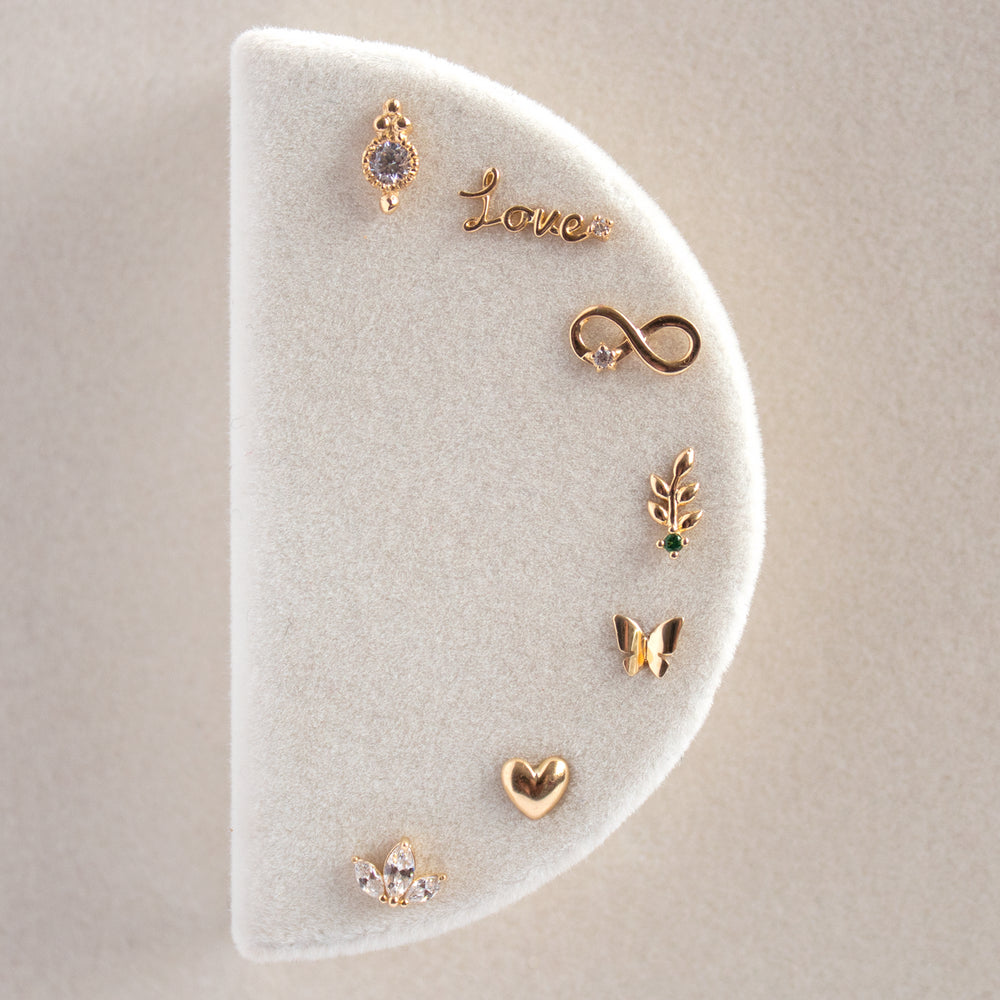 9ct Gold Cartilage Stud Earrings