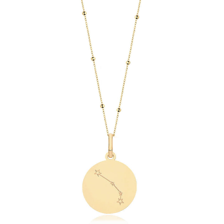 9ct Yellow Gold Aries Zodiac Constellation Necklace