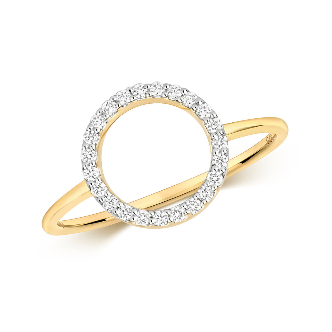 9ct Gold Diamond Circle Ring