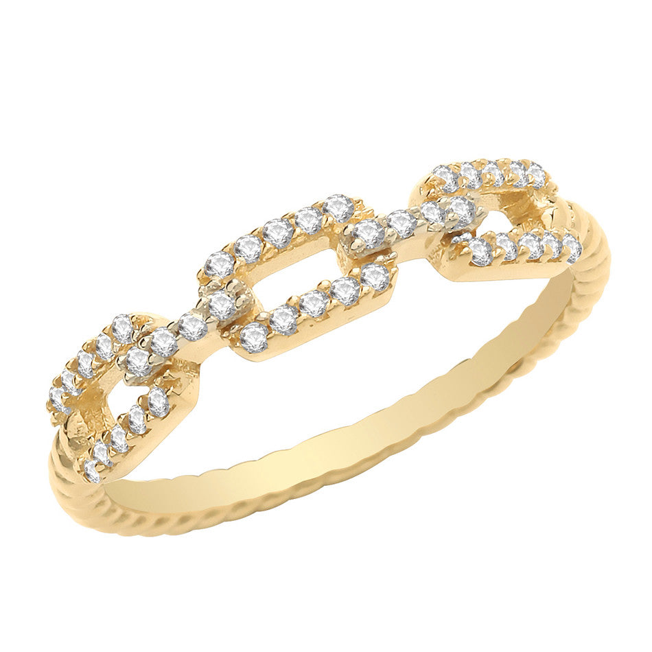 9ct Gold Chain Link Ring