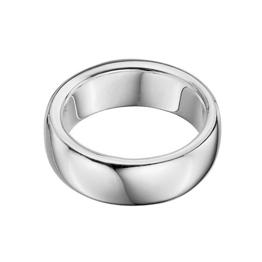 Men's Chunky Solid Silver Plain Band Ring