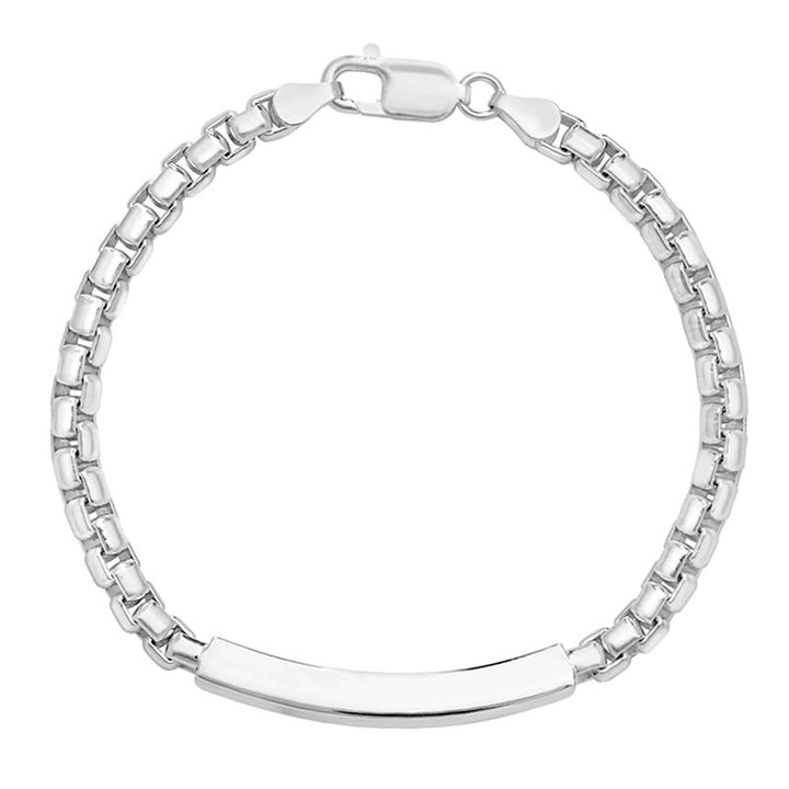 Men's Silver Personalised Venetian Link I.D. Bracelet