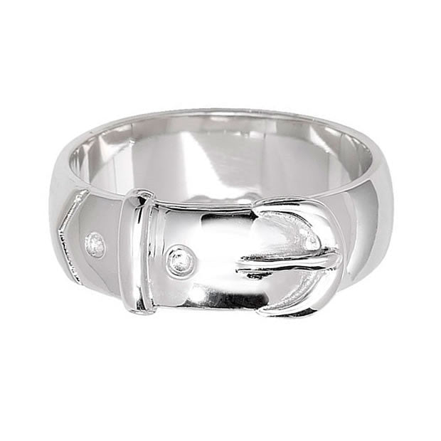 Men's Sterling Silver Buckle Ring