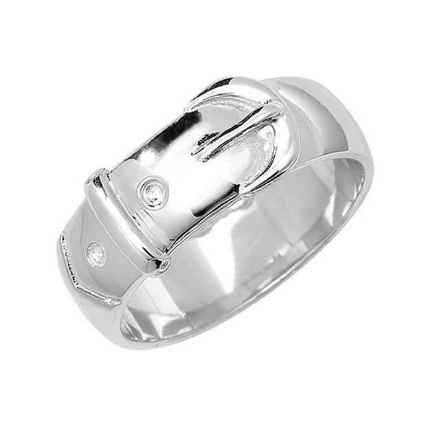 Men's Sterling Silver Buckle Ring