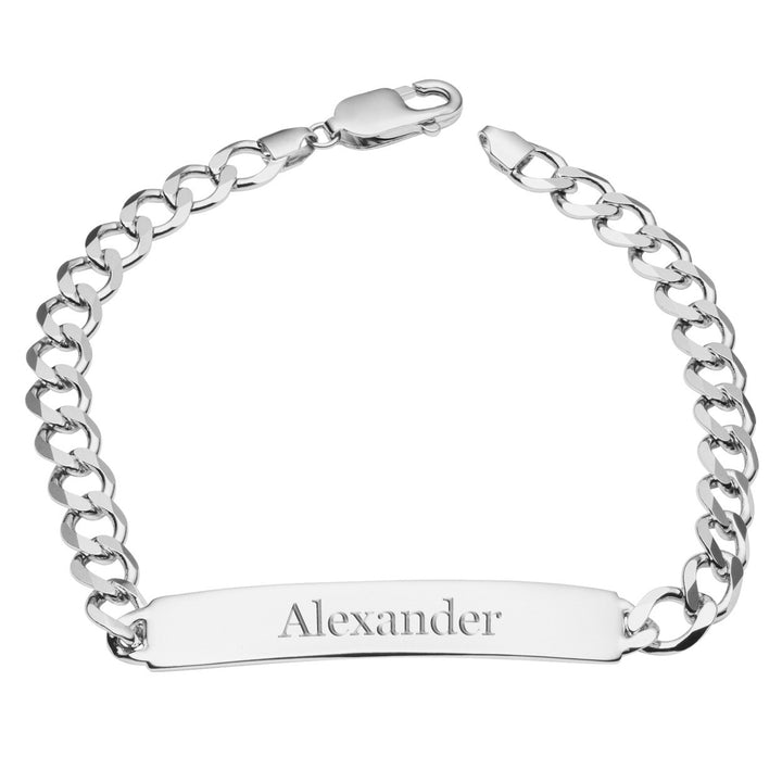 Men's Silver Personalised I.D. Bracelet