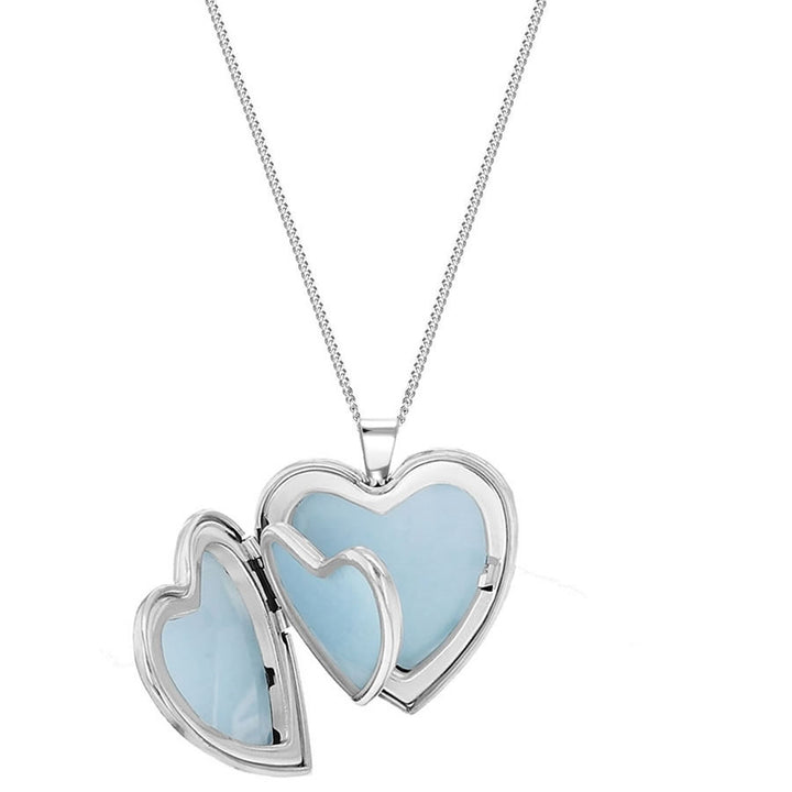Sterling Silver Butterfly Heart 4 Picture Family Locket