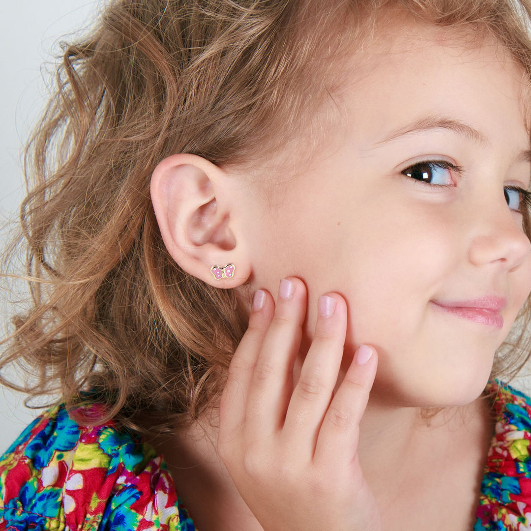 Children's 9ct Gold Butterfly Stud Earrings