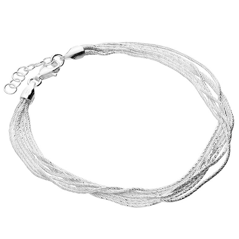 Sterling Silver Multi Strand Rope Bracelet
