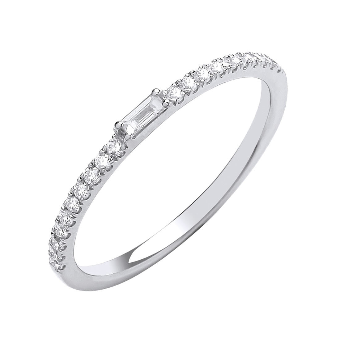 Slim diamond eternity on sale ring