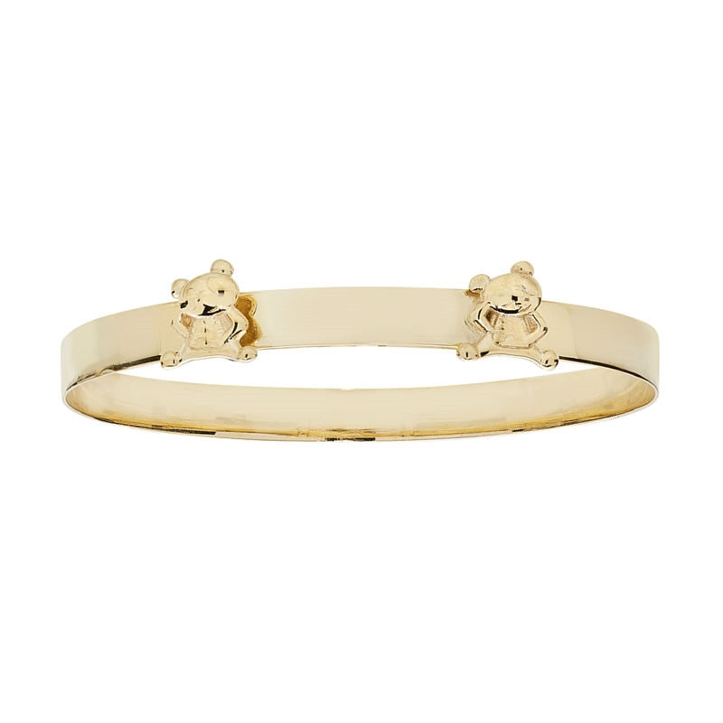 9ct Gold Expandable Teddy Baby Bangle