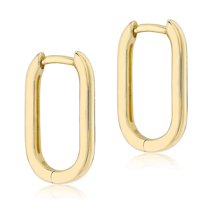 9ct Gold U Shape Huggie Hoop Earrings